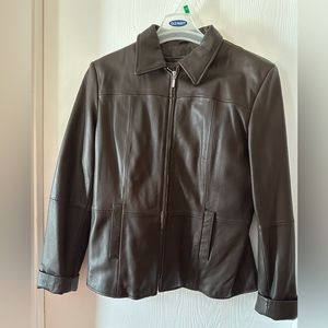 Boutique Of Leathers  Brown waist length jacket.